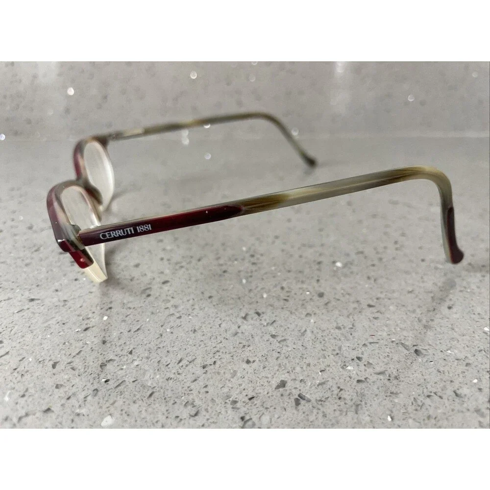 CERRUTI 1881 C2203 A EYEGLASSES FRAMES ONLY UNISEX 49-16-135 BROWLINE RETRO RED